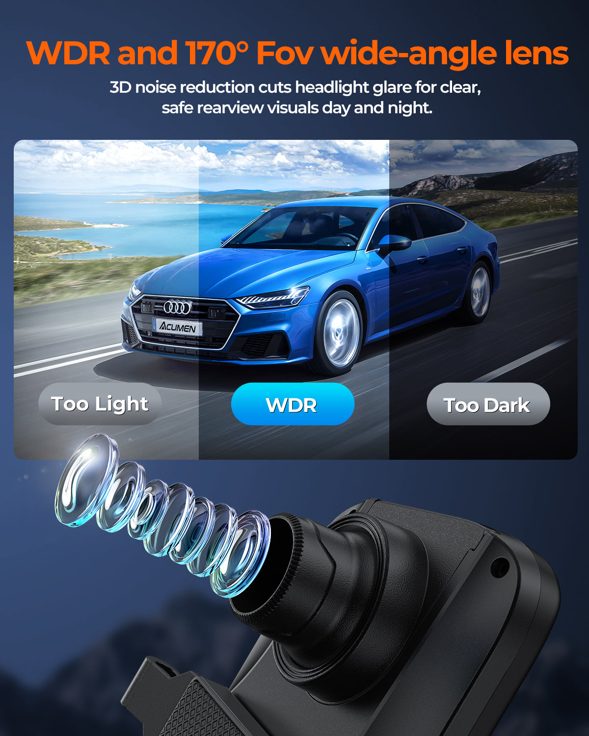 XR10 Pro 4K Front & 2.5K Rear Cameras, 10" IPS Touchscreen with Built-in Wi-Fi - Acumen Camera