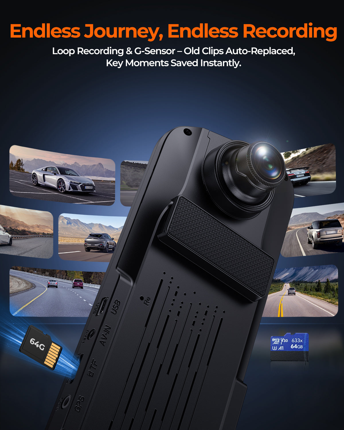 XR10 Pro 4K Front & 2.5K Rear Cameras, 10" IPS Touchscreen with Built-in Wi-Fi - Acumen Camera