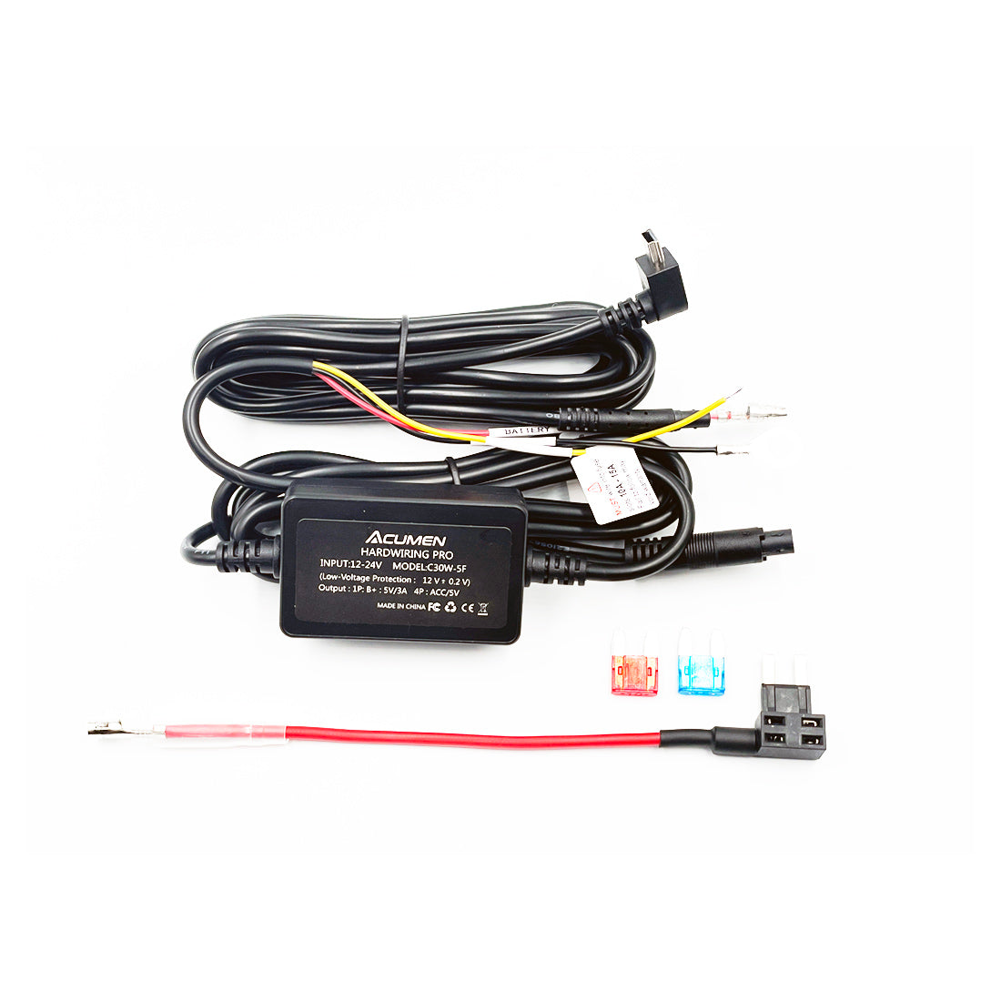 Hardwire Kit with Micro USB Plug - Acumen Camera