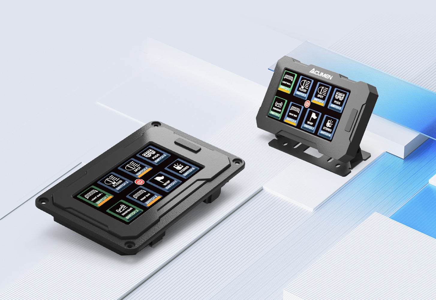 The Legend Panel with 4.3-inch Touchscreen for 8-Gang in-Car Power