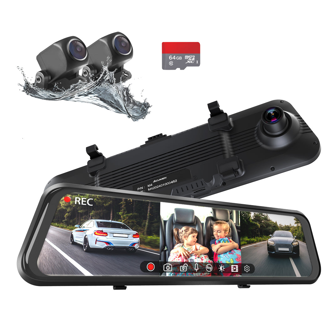 M4 Mirror Dash Cam 3CH - Acumen Camera