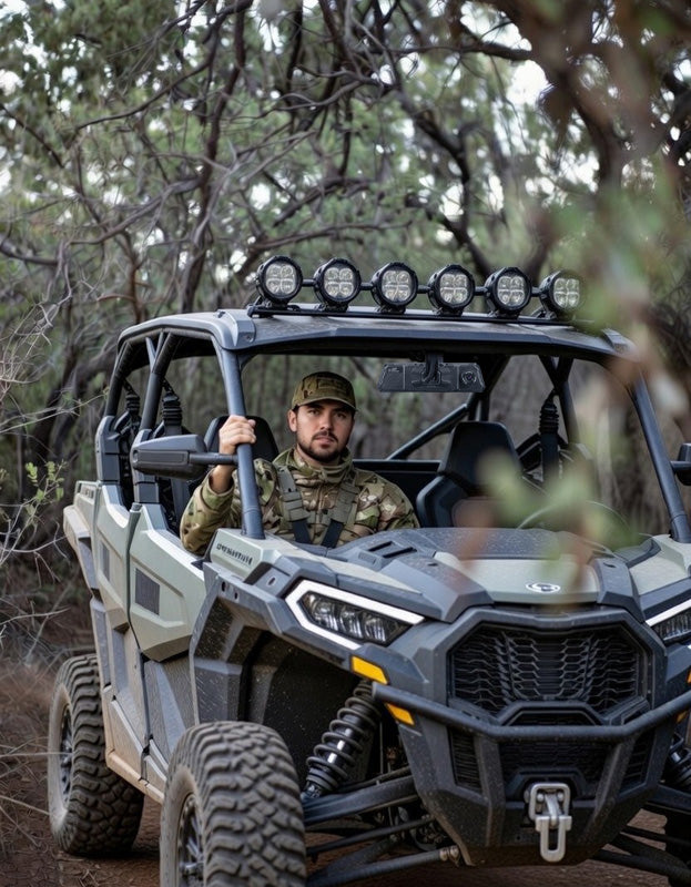 “Hunting public land in thick SoCal chaparral means tight trails and zero forgiveness for bad lines. The 3CH bundle gives me eyes everywhere — especially that third angle that catches brush scraping the cage. One tap flips my light bar or spot lights when I’m stuck at dusk. And after, I hose the mud off the mirror like it’s nothing. No more fragile screen anxiety.”— Alex, Weekend Hunter, Riverside County