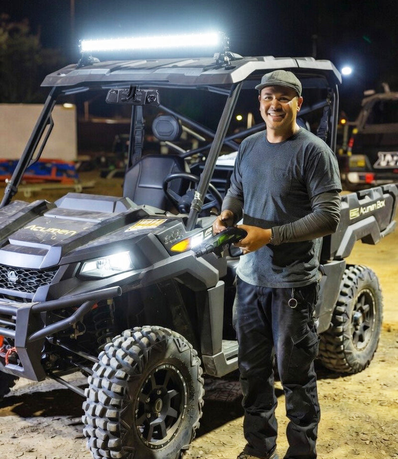 “I do landscaping and small construction gigs — hauling tools, backing trailers into tight spots at night. The 3CH setup shows me everything around the bed and sides. Acumen Box means I hit work lights or the sprayer without looking away from the task. Biggest win? End of day I blast the UTV clean — dash included — and it’s ready for tomorrow. Game changer for guys like me who live on the machine.”— Carlos, Property & Landscape Contractor, West Covina area